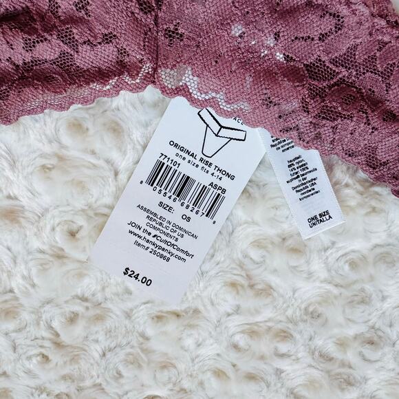 Hanky Panky Womens Daily Lace Original Rise Thong All Spice Mauve One Size NEW - Picture 8 of 8